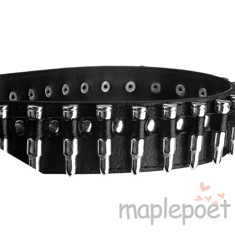 Thắt Lưng Giả Da Đính Đinh Tán Phong Cách Hip Hop Màu Đen Cá Tính Cho Nam Và Nữ