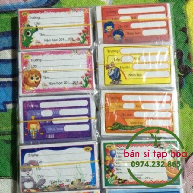 Combo 80 cái nhãn vở sở hữu keo dính