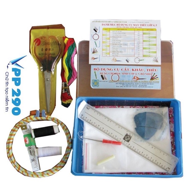 BỘ DỤNG CỤ MAY THÊU CHO LỚP 4-5-6