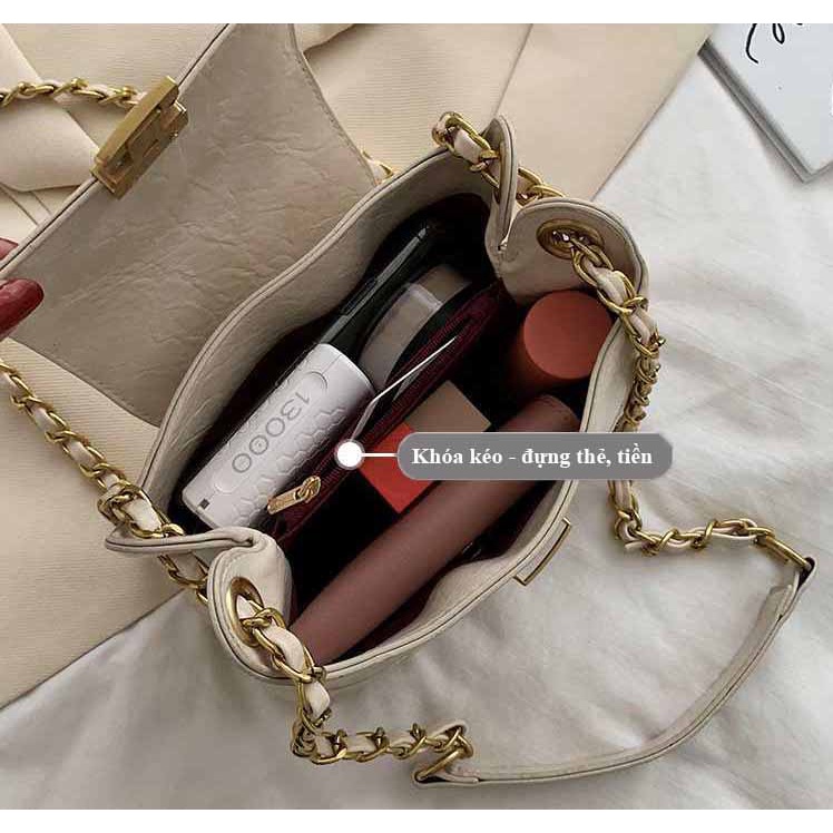 Túi Kẹp Nách Ô Trám Hàng Chuẩn Quảng Châu, Túi Xách Nữ Đeo Chéo Dây Xích Thời Trang M41