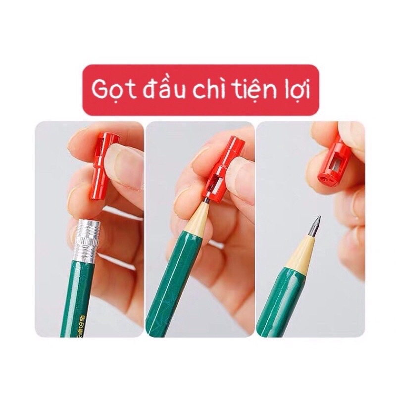Bút chì kim bấm ngòi to kèm gọt chì ngòi 2.0mm