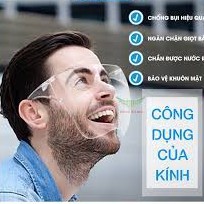 Kính chống giọt bắn phòng dịch FACE SHIELD kín mặt, người lớn trong suốt