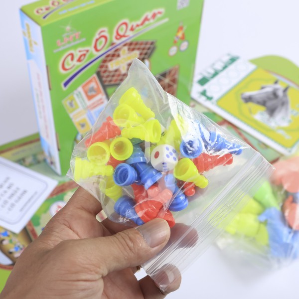 Cờ Ô Quan Hộp Giấy Lớn 6 trong 1 (Gồm Ô quan, Cờ vây, Cờ caro, Cờ cá ngựa, Cờ nhảy, Cờ gánh) [Chính hãng AAA-LHT]
