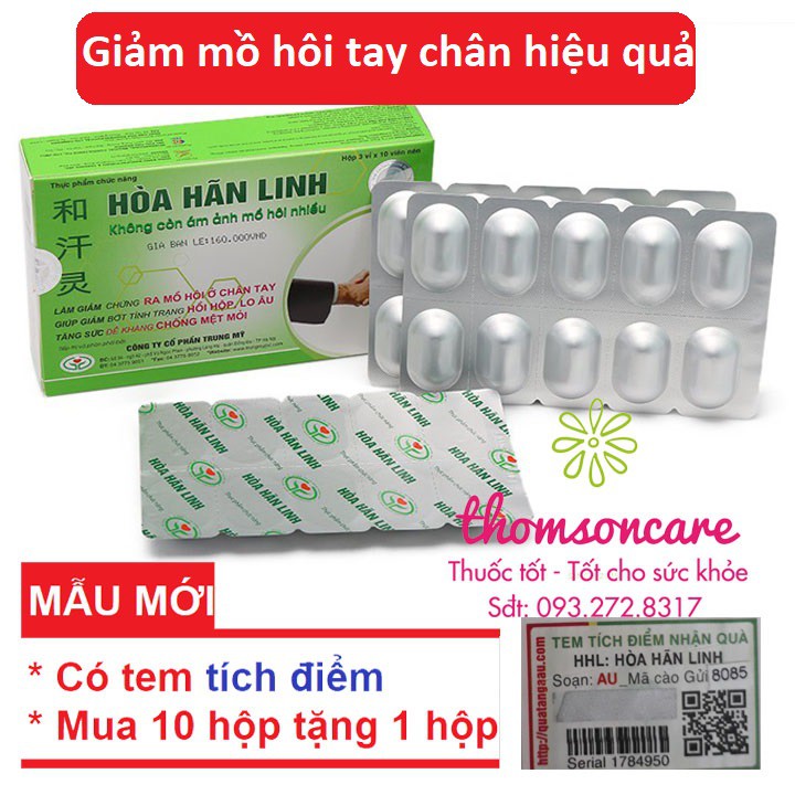 Hòa Hãn Linh - Giúp làm giảm chứng ra mồ hôi nhiều - Giúp không còn ám ảnh mồ hôi tay, chân