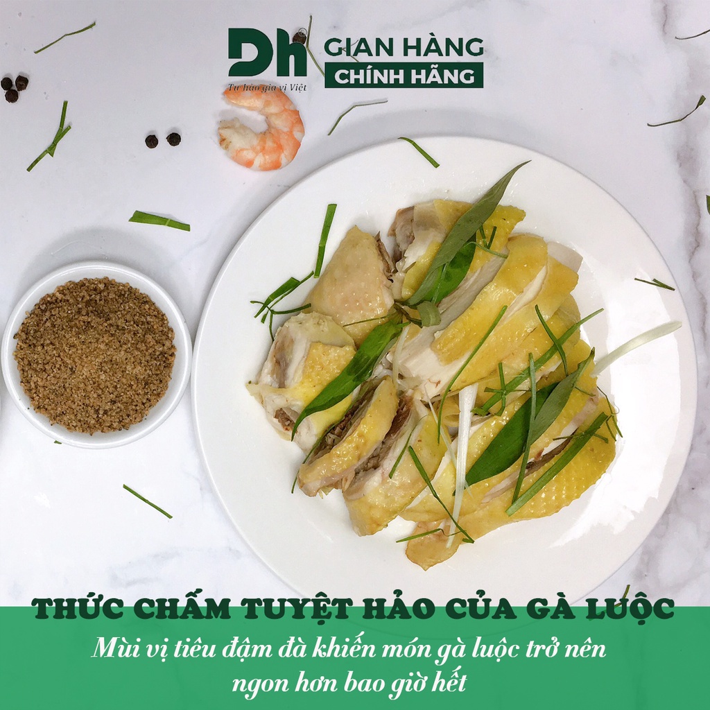 Muối tiêu Tây Ninh DH Foods gia vị chấm hoa quả chế biến thực phẩm loại 1 thơm ngon 60/80/120gr - DHMTN48