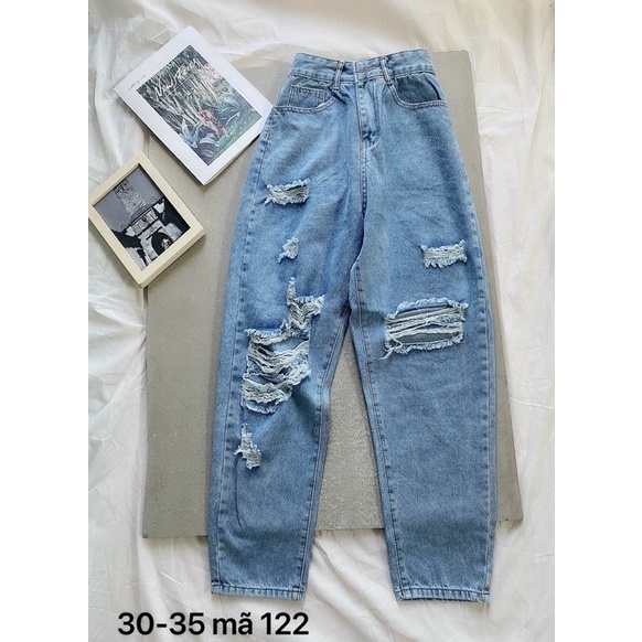 BIGSIZE (30-35) QUẦN BAGGY JEANS VNXK NỮ LƯNG CAO RỘNGFreeship Size Lớn Chất Đẹp Ma 122 - TC Shop Jeans