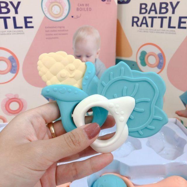Đồ chơi xúc xắc kèm gặm nướu baby rattle tách set cho bé 0-2 tuổi - ảnh sản phẩm 4