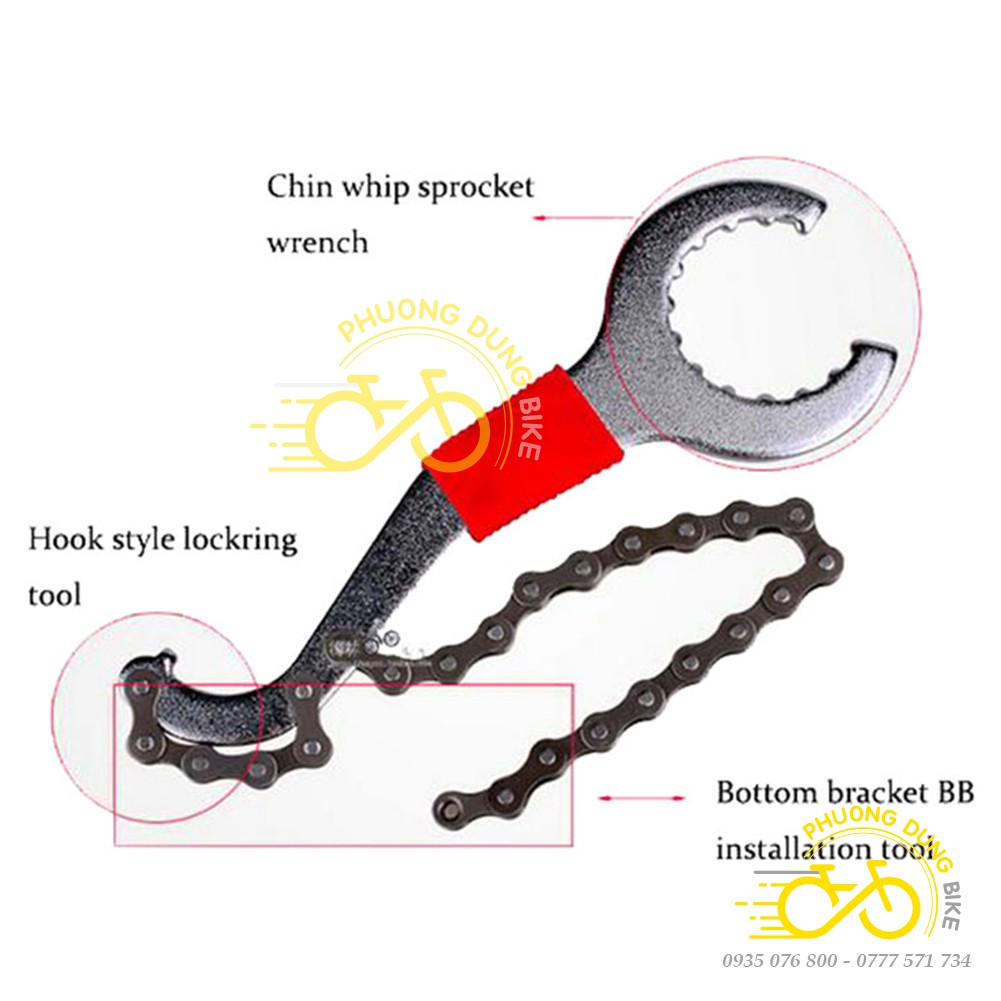 Dụng cụ giữ líp và tháo trục cốt rỗng 3in1