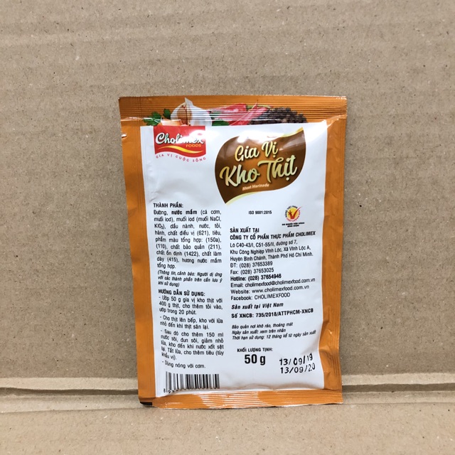 Túi Xốt Gia Vị Kho Thịt Cholimex