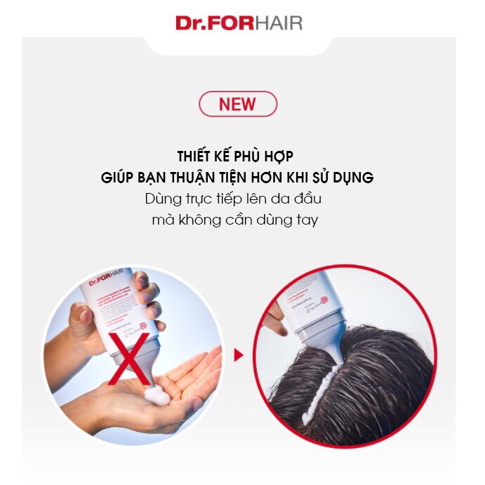 Combo 2 chai dầu xả/ kem xả dưỡng tóc, hỗ trợ mọc tóc, dưỡng ẩm Dr.FORHAIR Folligen Scalp Pack 250ml