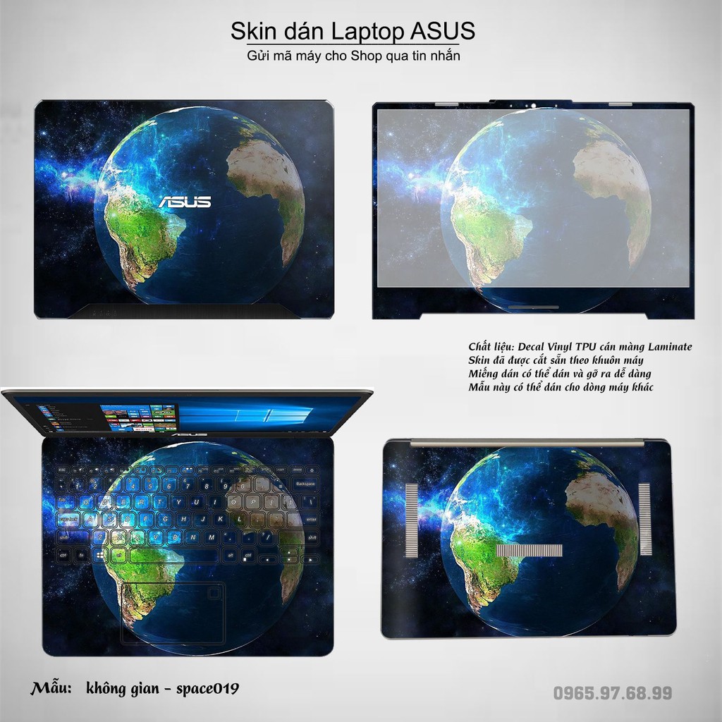 Skin dán Laptop Asus in hình không gian _nhiều mẫu 4 (inbox mã máy cho Shop)