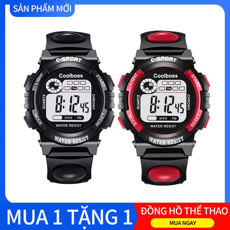 【Mua 1 tặng 1】Đồng Hồ Trẻ Em Thể Thao điện tử dây cao su Đồng hồ điện tử đeo tay trẻ em phong cách thể thao