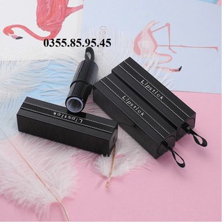 100 Vỏ son sáp vuông đen dây rút thân dài