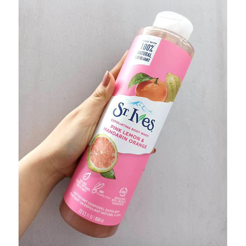 Sữa tắm làm sáng da Hương Cam Chanh St. Ives Even &amp; Bright body wash 650ml