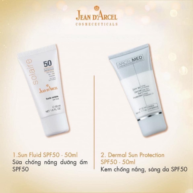 Kem Chống Nắng Sáng Da Dermal Sun Protection Jean D'Arcel