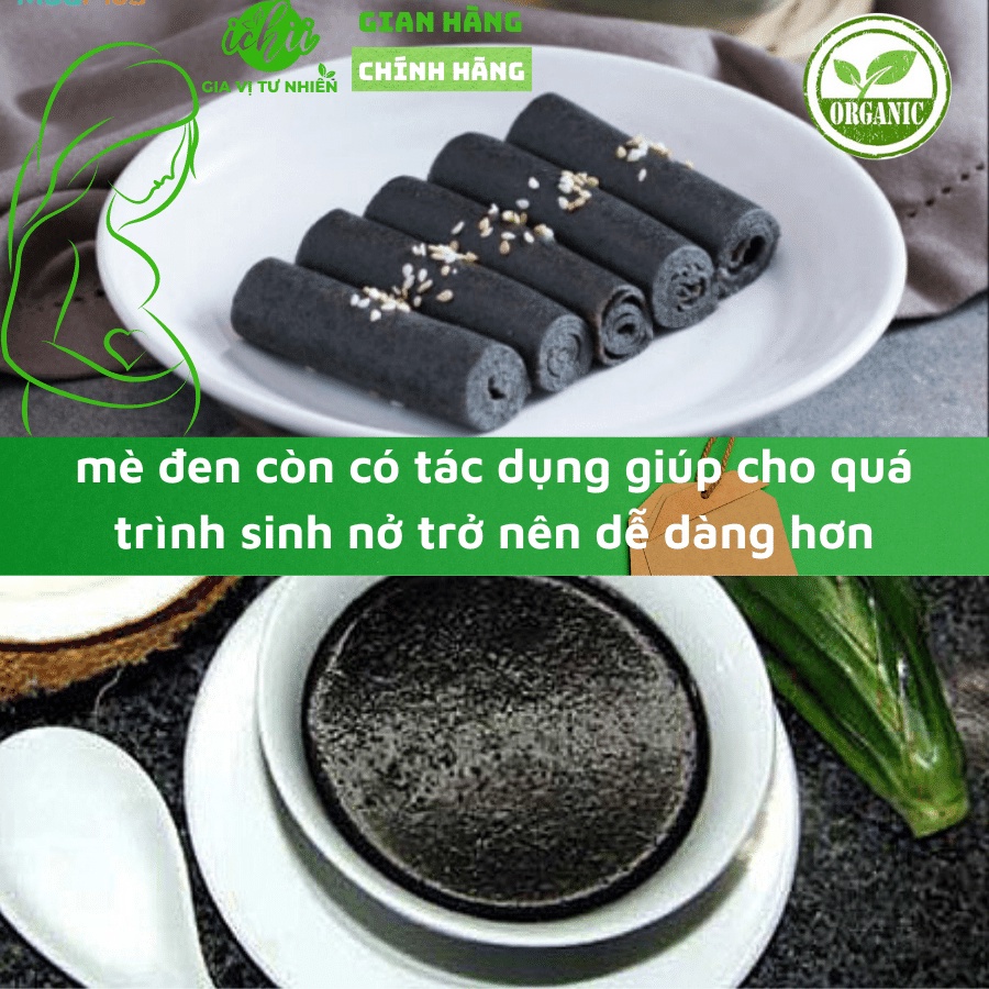 Mè đen  ORGANIC,hạt vừng đen hữu cơ thích hợp chế biến ăn dặm cho bé gói 100g