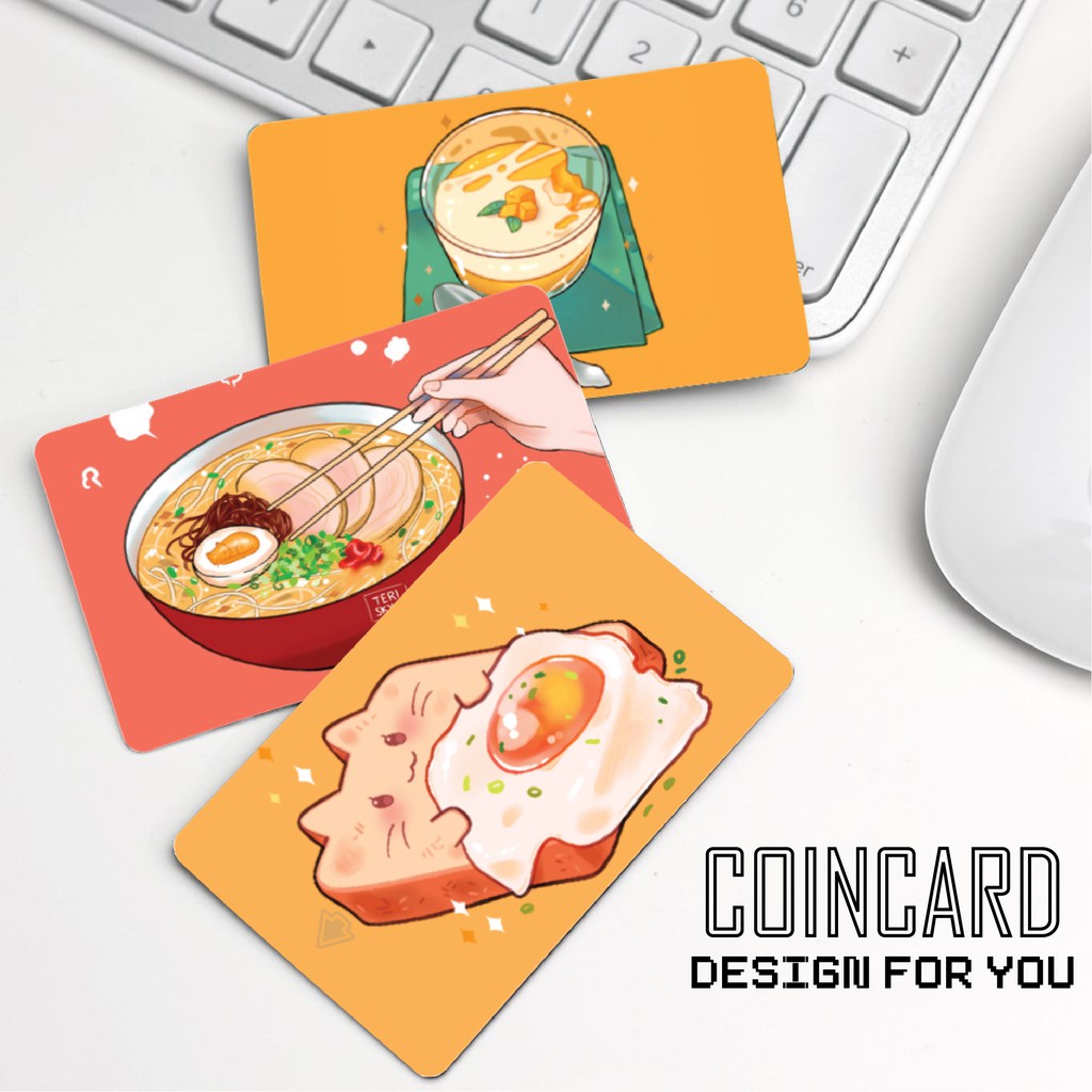 "🍞YUMMY CARD🍳"( 🎟️ Decal dán Thẻ ATM, debit, thẻ từ, thẻ chung cư, bảo vệ thẻ) |COINCARD