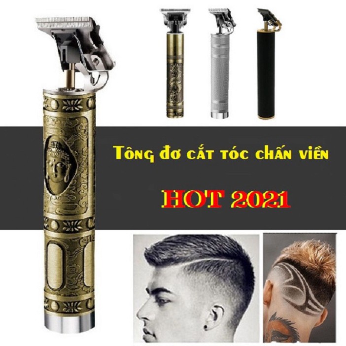 Tông đơ chấn viền,tông đơ cắt tóc cạo viền tạo kiểu tóc cao cấp thân đồng trạm khắc nguyên khối , công suất 10W