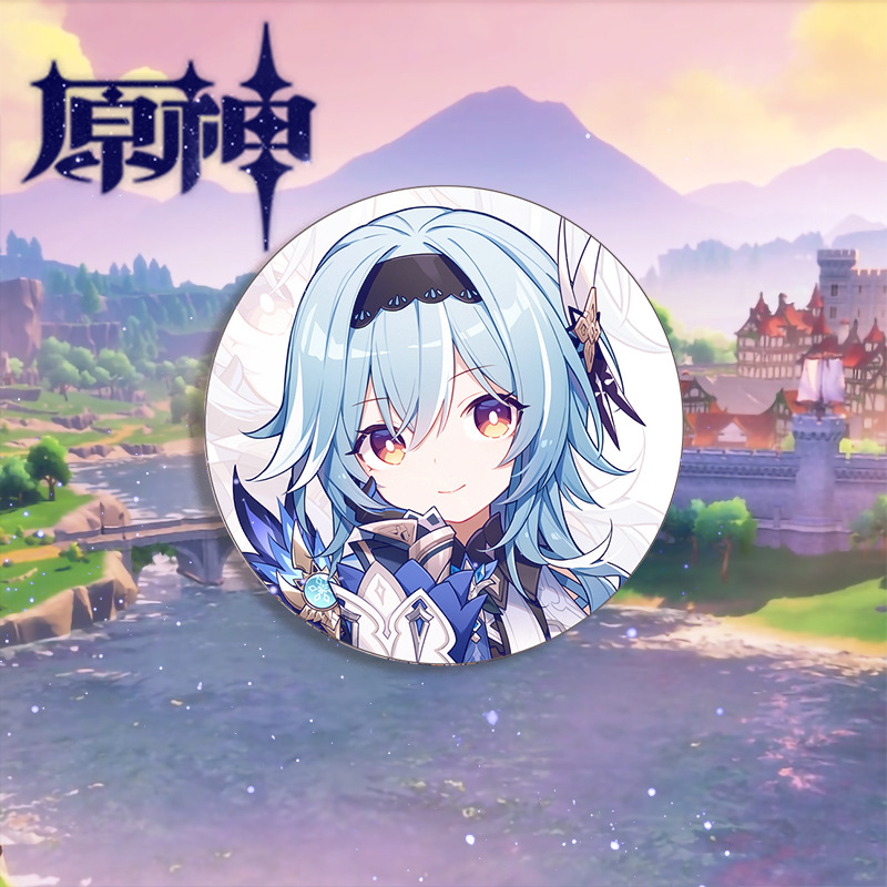 Huy hiệu cài áo hình tròn họa tiết anime xin xắn dễ thương