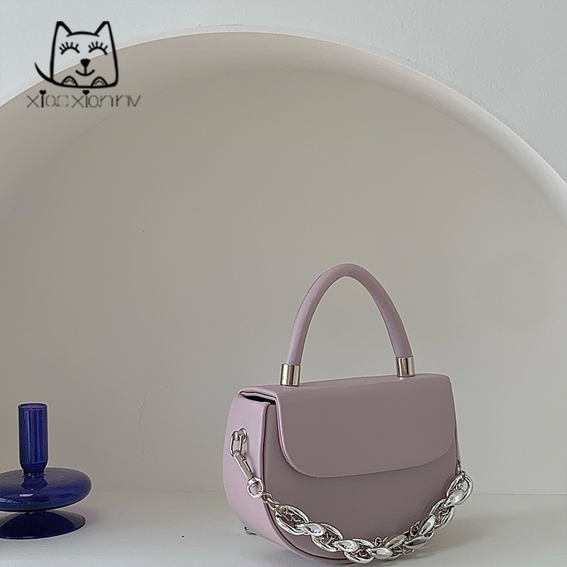 Túi Đeo Chéo Hình Vuông Cỡ Nhỏ Phối Dây Xích Thời Trang Xuân Hè 2022