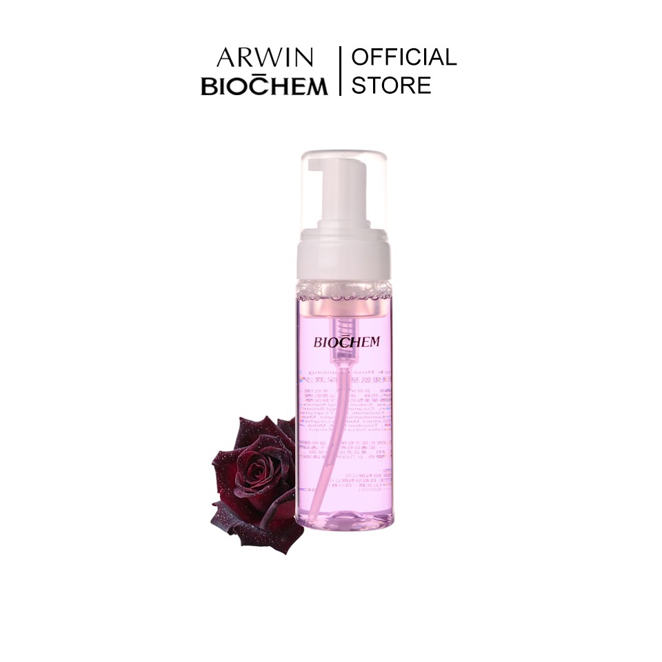 Bọt rửa mặt tẩy trang hoa hồng đen BIOCHEM Black Rose Activating Cleansing Mousse 170ml