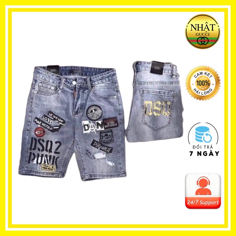 quần short jean THÊU 203 cao cấp