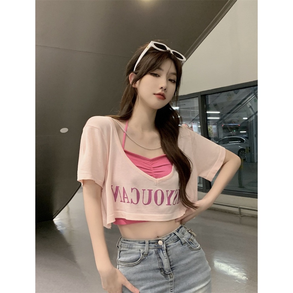 Set Áo Croptop MSYOU Hàn Quốc, Freesize Dưới 62kg, Có Quà Tặng Kèm