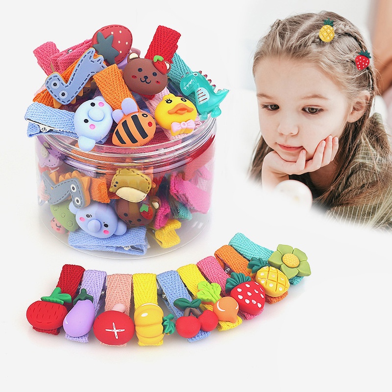 SET 5 Kẹp Tóc Bọc Vải Dễ Thương Cho Bé NHIỀU HÌNH #133