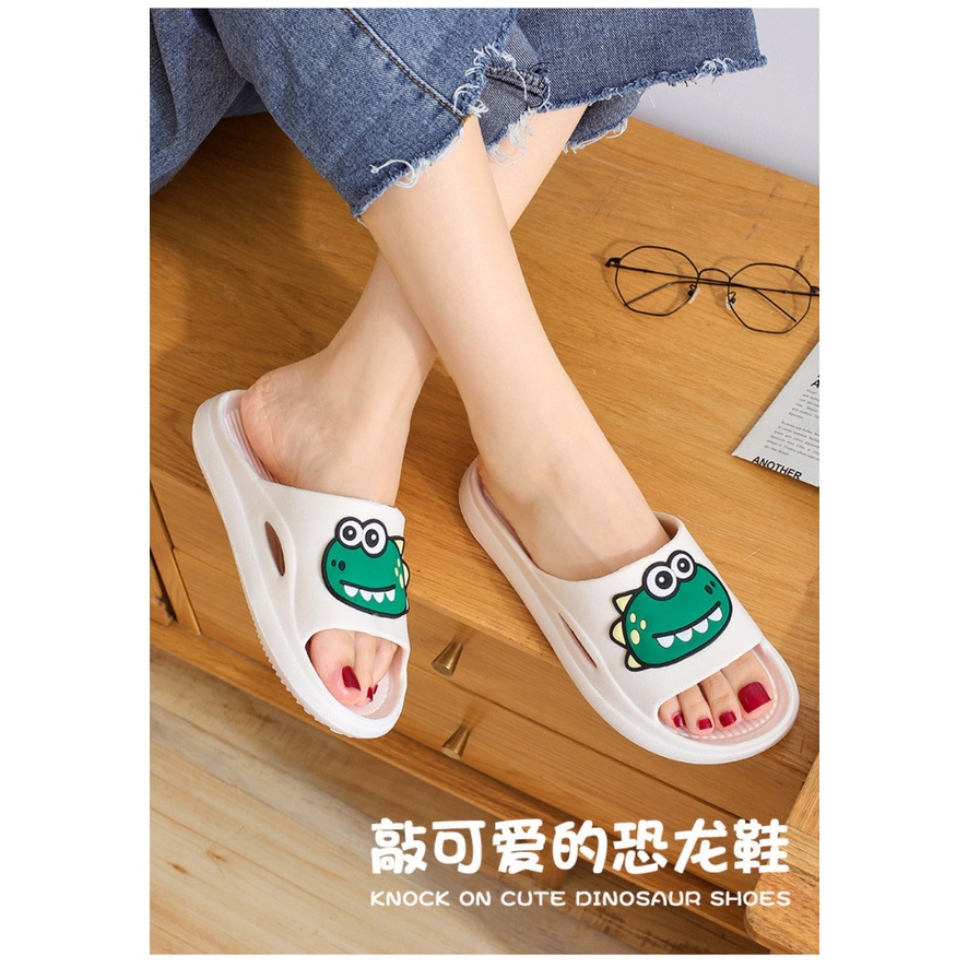 Dép nữ đi trong nhà Siêu NHẸ, ÊM ÁI DINO MẶT XANH siêu cute DP14