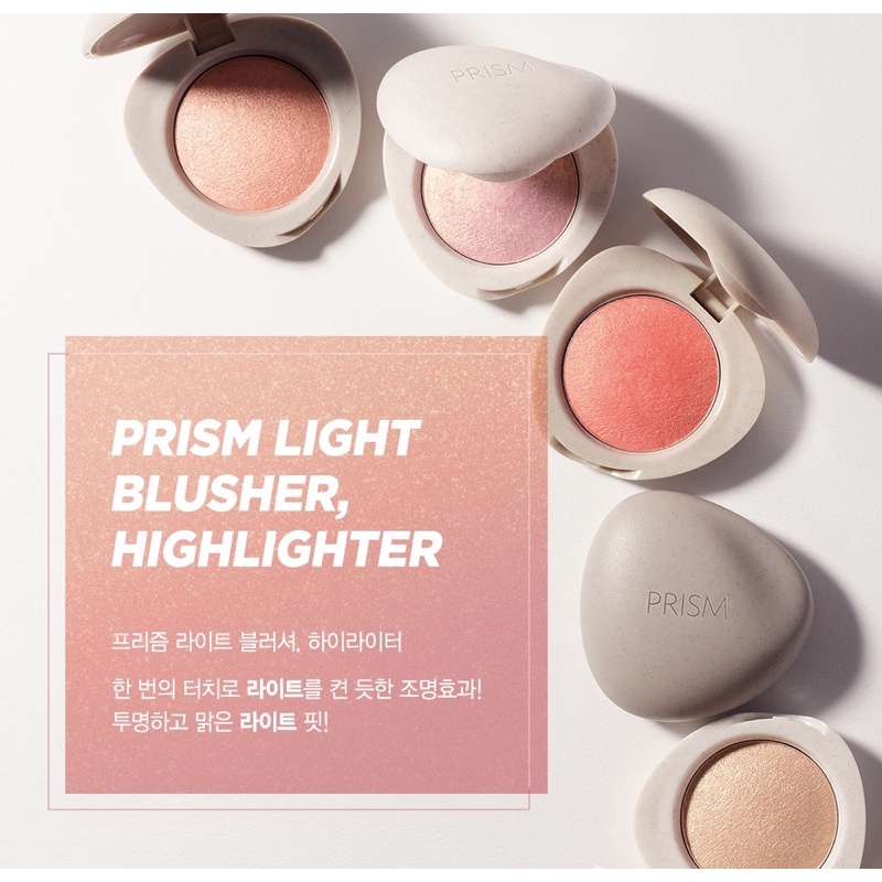 Má hồng nhũ The Saem Prism Light Blusher