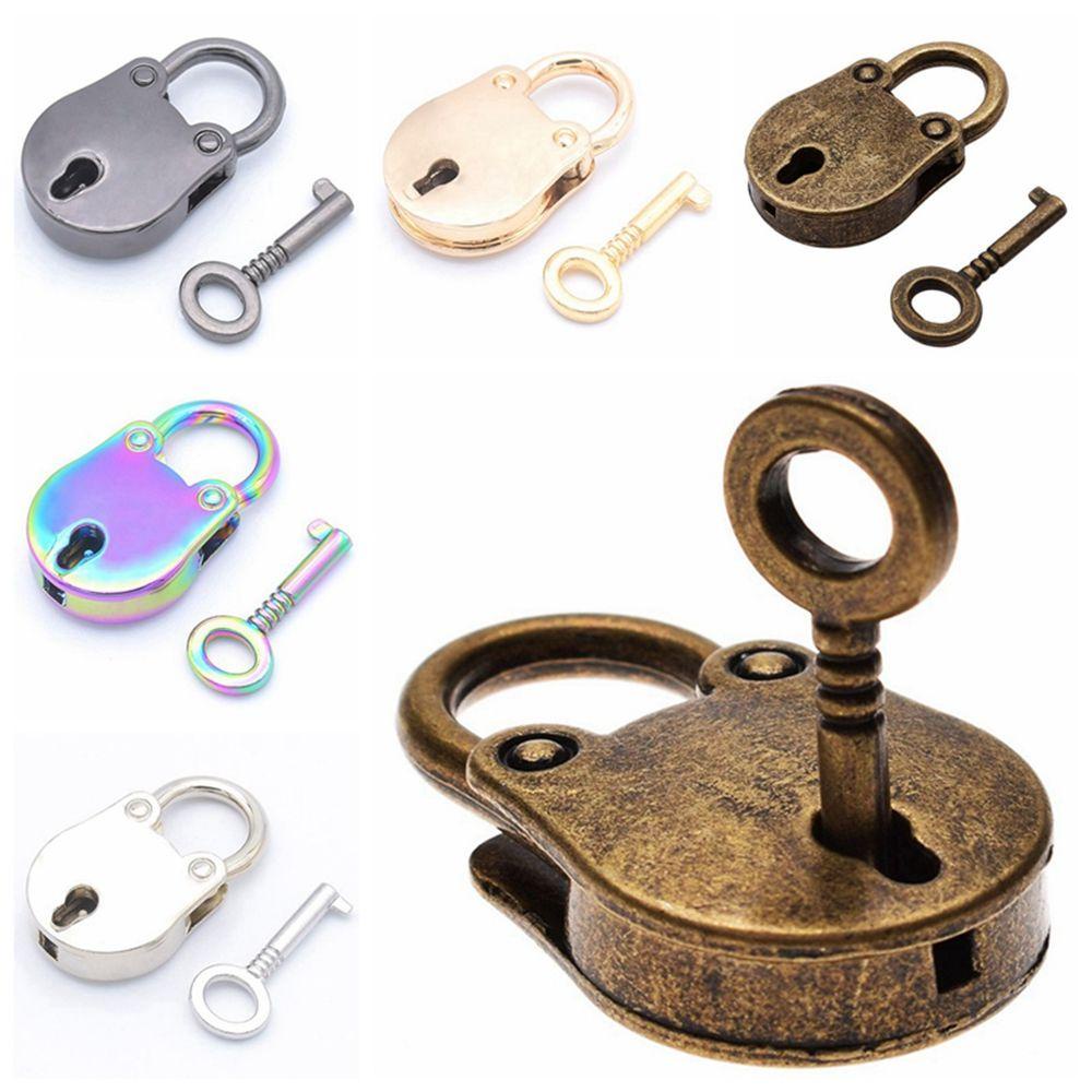 Bộ 2 Ổ Khóa Mini Kèm Chìa Khóa Phong Cách Vintage