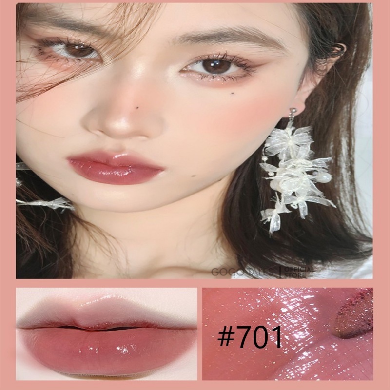 Son bóng ánh nhũ Gogo tales nhiều màu Pink Nơ Sweet Girl GT271 dưỡng ẩm lâu trôi nội địa Trung
