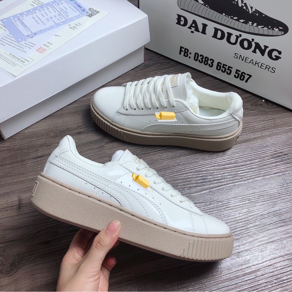 PUMA đế nâu bản trung [TẶNG MÓC KHÓA - FULL BOX] giày PUMA đế nâu bản trung giày thể thao PUMA đế nâu bảng trung nam nữ