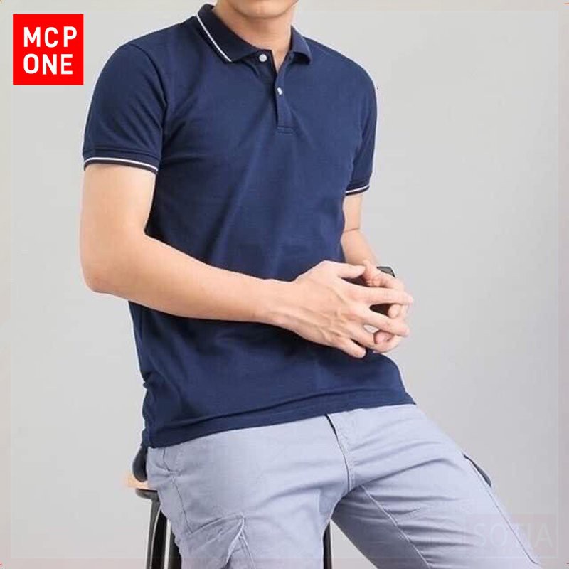 (FULL MÀU) Áo phông nam cổ bẻ ngắn tay phối viền cao cấp. Kiểu dáng Hàn Quốc chất liệu cotton,co giãn 4 chiều - MCPON | BigBuy360 - bigbuy360.vn