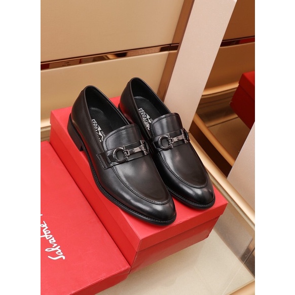 Giày tây lười nam da thật mẫu mới thương hiệu Salvatore Ferragamo cao cấp