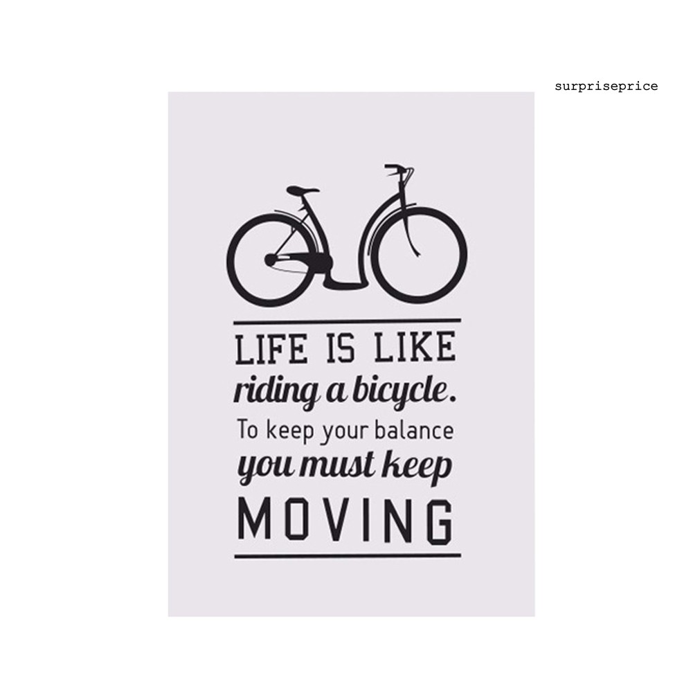 Tranh Canvas Treo Tường Trang Trí Hình Xe Đạp Và Câu Nói Truyền Cảm Hứng