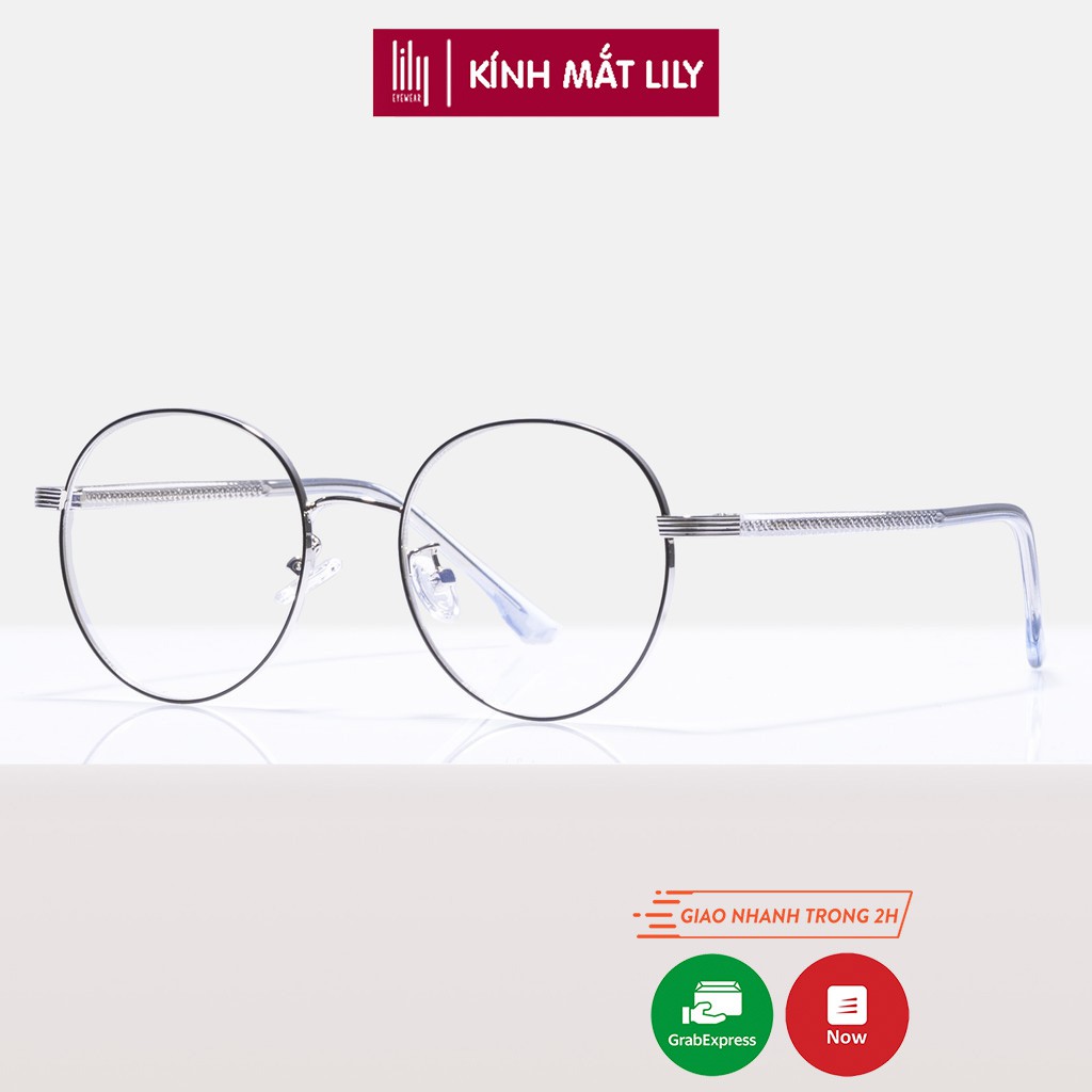 Gọng kính mắt nhựa dẻo thanh mảnh mắt tròn màu sắc thời trang Lilyeyewear 1014