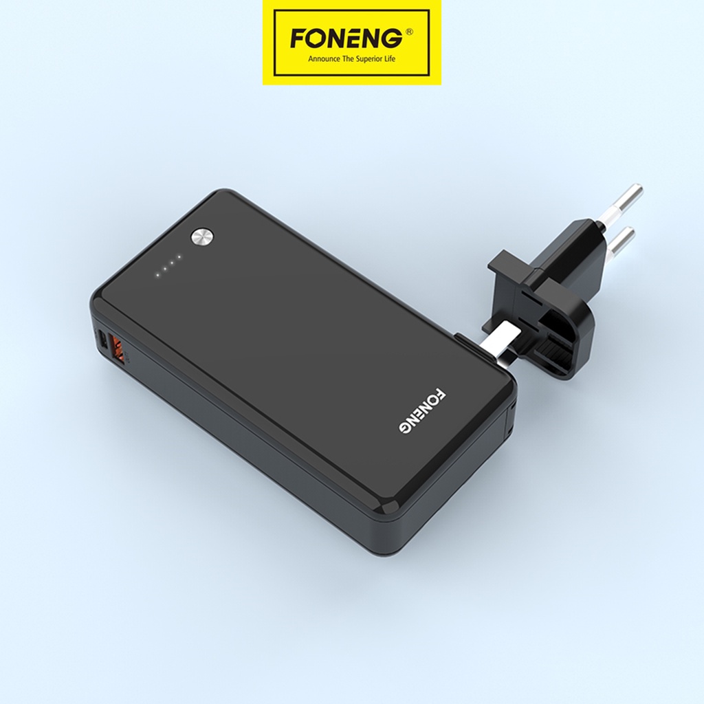 Pin Sạc dự phòng FONENG Q21 10000mAh 18W Kèm 3 Dây sạc Siêu Bền, Cáp sạc cổng USB , bảo hành 1 năm