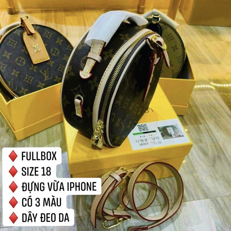 Túi xách nữ ❤️FREESHIP❤️Túi LV tròn size 18 đựng vừa điện thoại