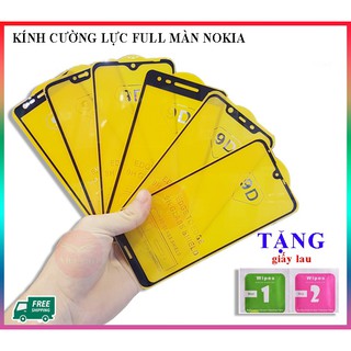 Kính cường lực nokia 6.2,7.2, 8.1, nokia 5.1 plus, 6.1 plus, x5, x6, x7, cường lực 9d full màn