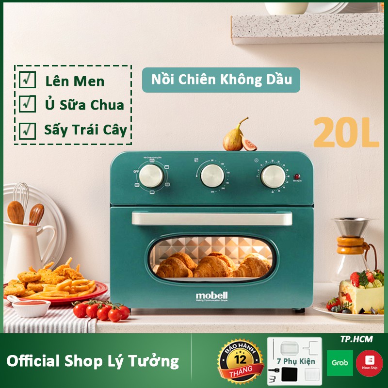 [Mã ELHADEV giảm 4% đơn 300K] Nồi Chiên Không Dầu Mobell Dung Tích 20L - Bảo Hành 12 Tháng