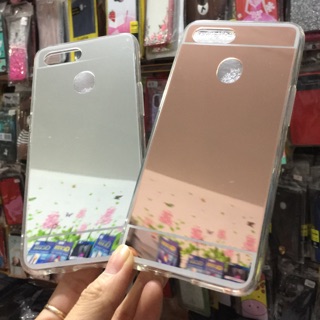 Ốp lưng oppo F9 viền dẻo lưng gương bóng cực đẹp ( có thể soi gương )