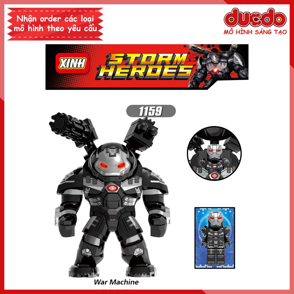Bigfig War Machine - Đồ chơi Lắp ghép Xếp hình Mini Minifigures Big Fig Iron Man XINH X1159
