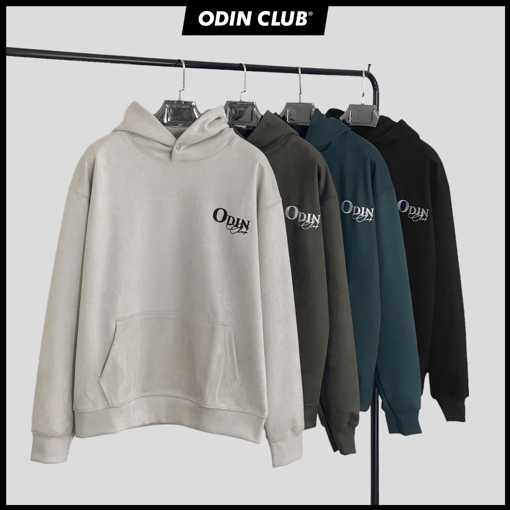 Áo Hoodie Oversize Da Lộn ODIN CLUB Suede, Áo hoodie nam nữ form rộng, Local Brand ODIN CLUB