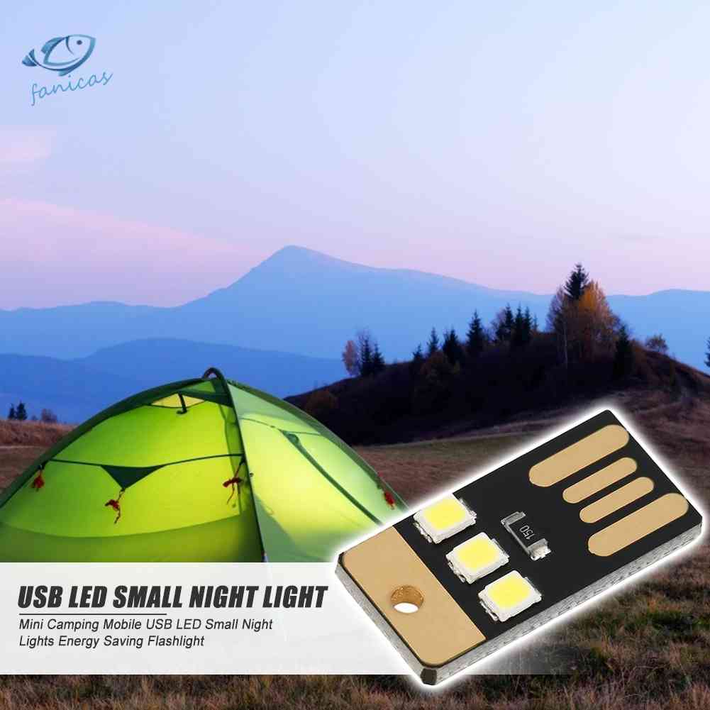 Đèn Pin LED USB Mini Tiết Kiệm Năng Lượng Di Động Cho Cắm Trại