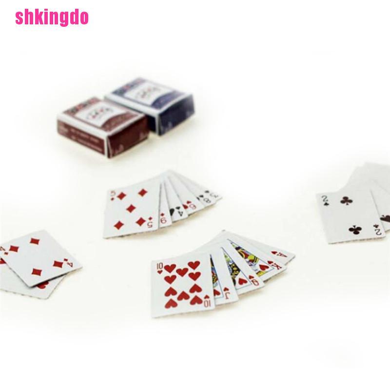 1 bộ bài tây tỉ lệ 1:6/1:12 trang trí nhà búp bê