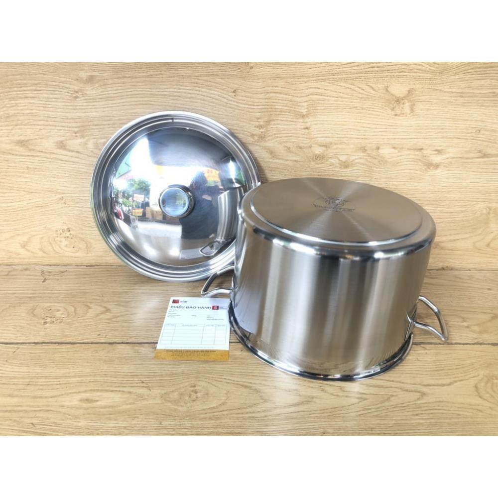 Nồi inox 3 đáy sandwich inox 430 Fivestar Standard bếp từ nắp inox  (16cm/18cm/20cm/24cm/26cm/28cm/30cm )