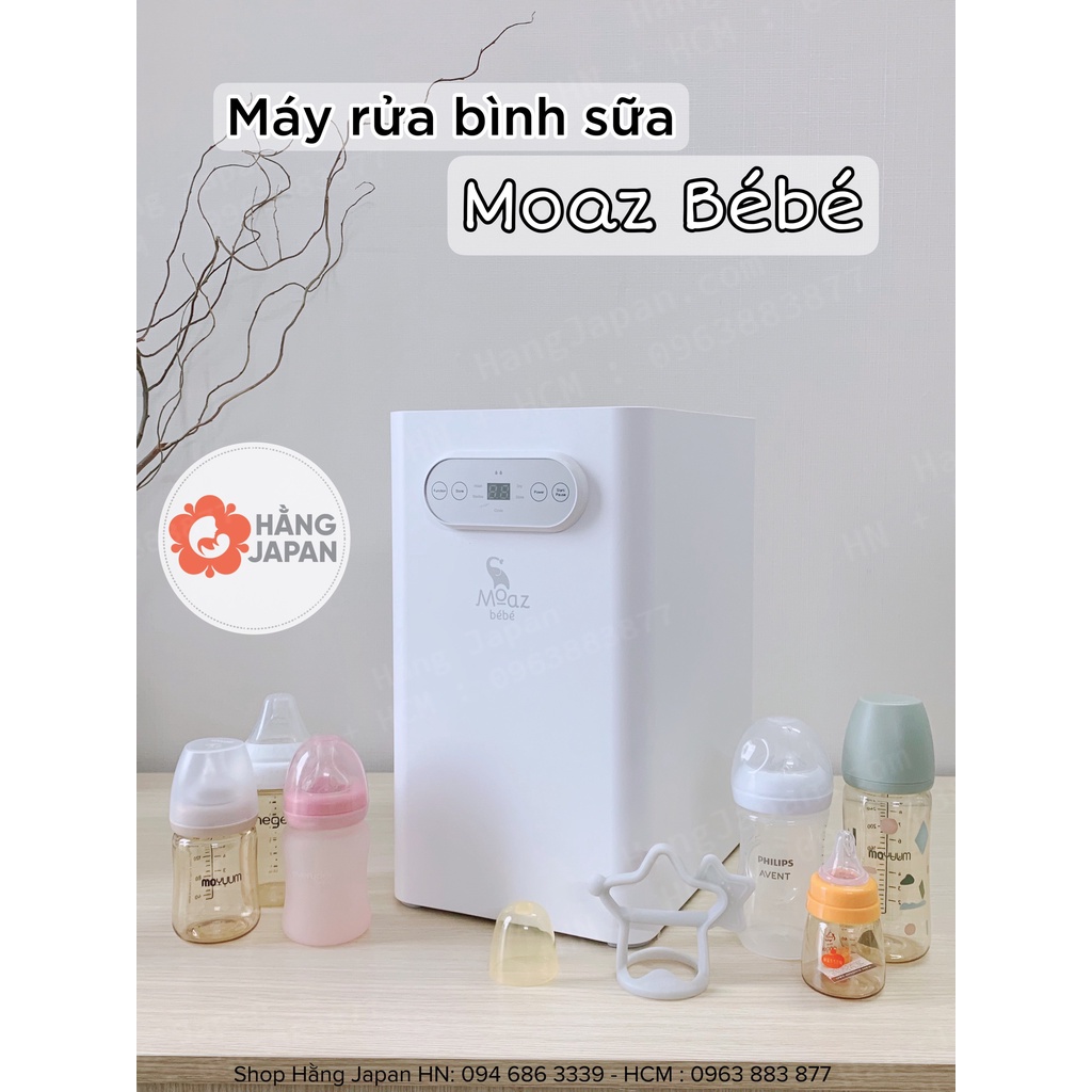 Máy rửa bình sữa có tiệt trùng sấy khô Moaz bebe MB035 - Bảo hành chính hãng 1 năm