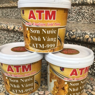 [HÀNG CHÍNH HÃNG] 225ml Sơn nước nhũ vàng ATM 999