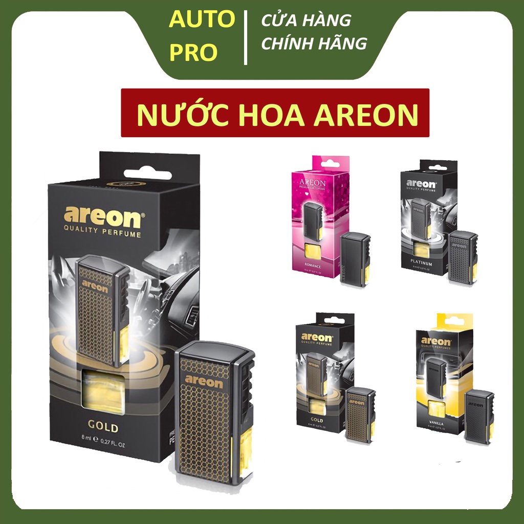 Nước Hoa Ô Tô Cao Cấp - Nước Hoa Areon Kẹp Cửa Gió Điều Hoà Khử Mùi Xe Hơi, Nhiều Mùi Hương